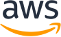 AWS logo featuring bold orange “smile” and black text