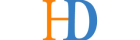 Logo with stylized letters ‘H’ in orange and ‘D’ in blue, designed with a shared vertical line between them.